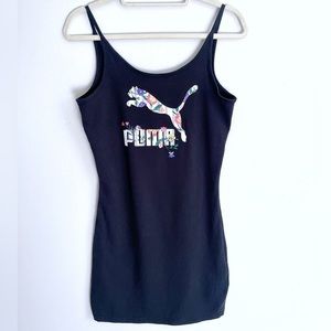 Casual Strap Fitted Dress with Floral Puma Athletics Logo